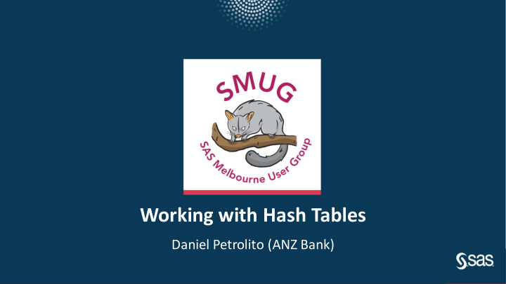 working with hash tables