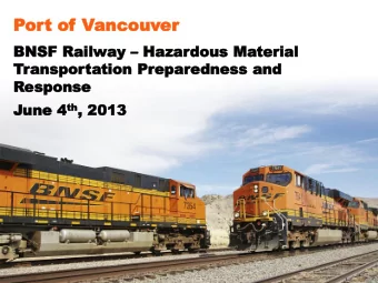 Por  ort o  t of Vanco  ancouv  uver  er  BNSF  BNSF Railw  Railway ay  Hazar  Hazardo  dous  us