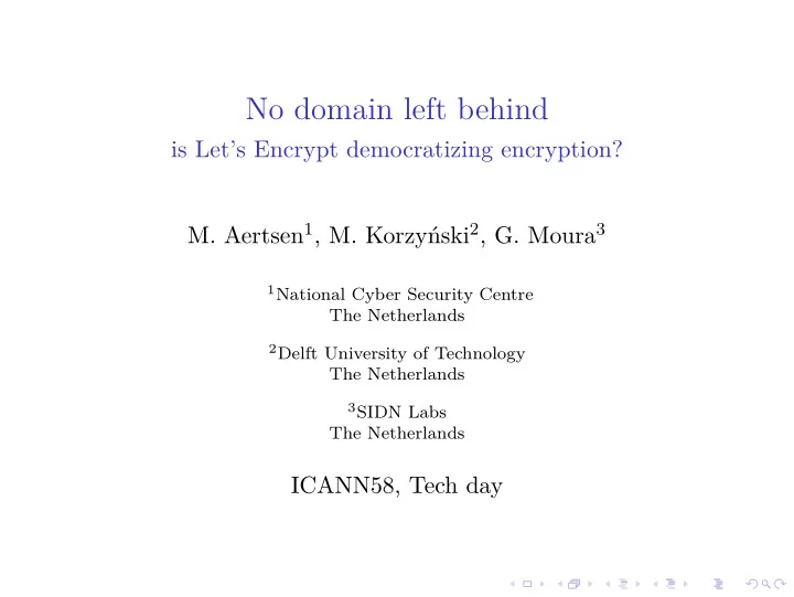 no domain left behind