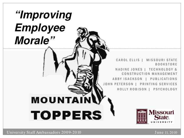 improving employee morale