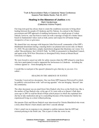 1  info@caledoniavictimsproject.ca  -------------------------------------------------- excerpt from