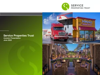 Service Properties Trust  Investor Presentation  June 2020  Warning Concerning Forward-Looking