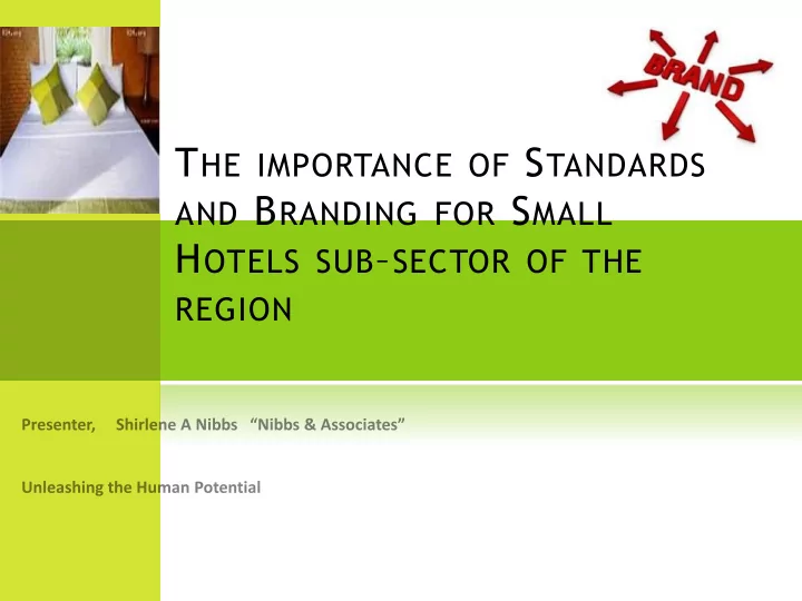t he importance of s tandards