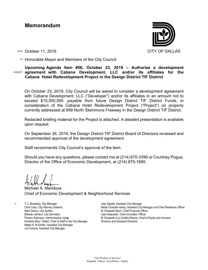 memorandum