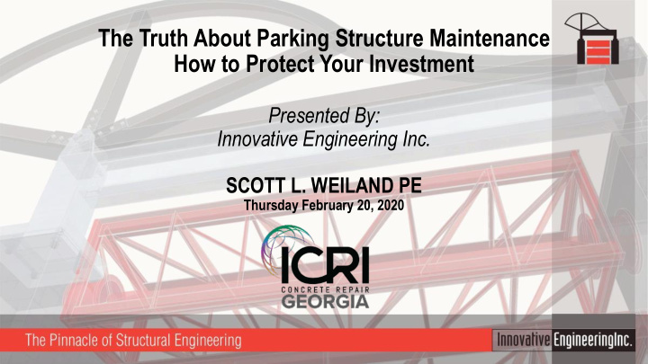 the truth about parking structure maintenance
