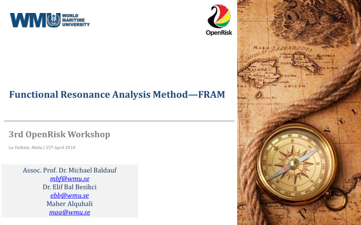 functional resonance analysis method fram