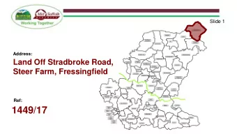 1449/17  Slide 2  THE  PROPOSAL  OUTLINE  APPLICATION  ALL MATTERS RESERVED  up to 85 dwellings