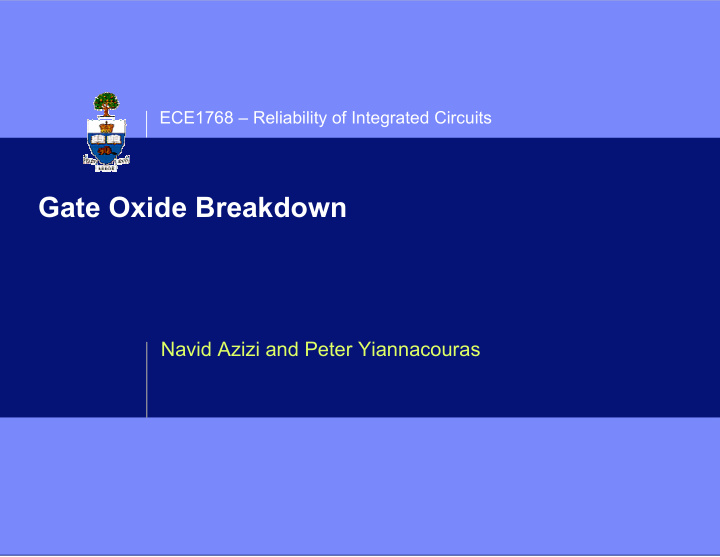 gate oxide breakdown