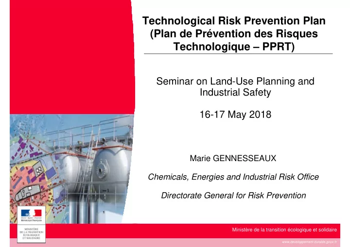 technological risk prevention plan plan de pr vention des