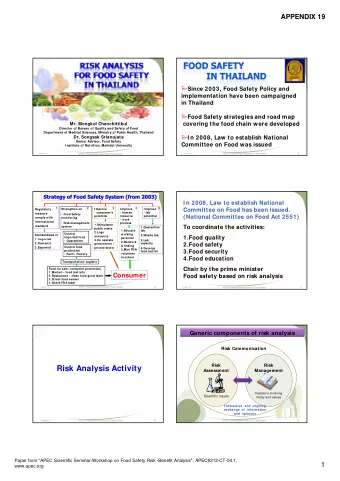Risk Analysis Activity  Assessment  Management  Decisions involving  Scientific inputs  Policy and