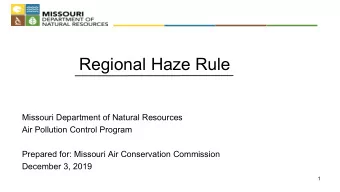 --m DEPARTMENT OF NATURAL RESOURCES ============== ------- ------- -------  a!:111  Regional Haze