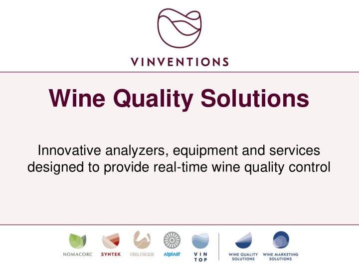 wine quality solutions