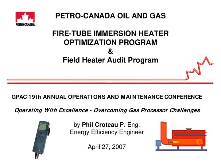 petro canada oil and gas fire tube immersion heater