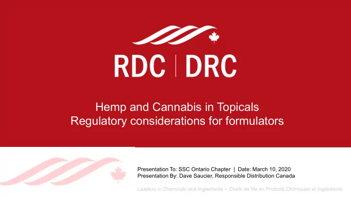 hemp and cannabis in topicals regulatory considerations