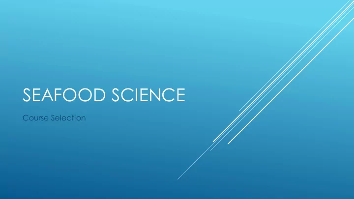 seafood science