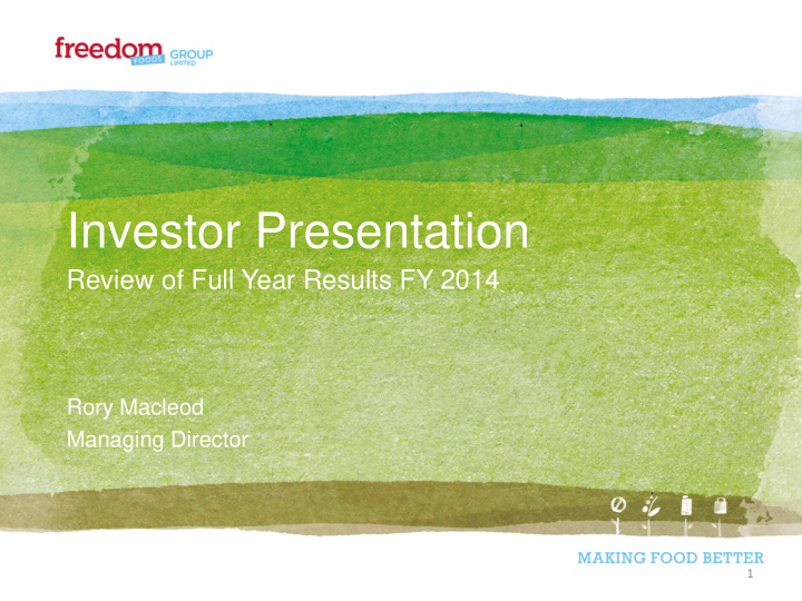 investor presentation