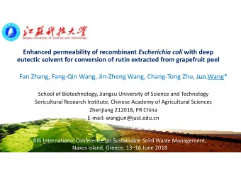 Enhanced permeability of recombinant Escherichia coli with deep eutectic solvent for conversion of