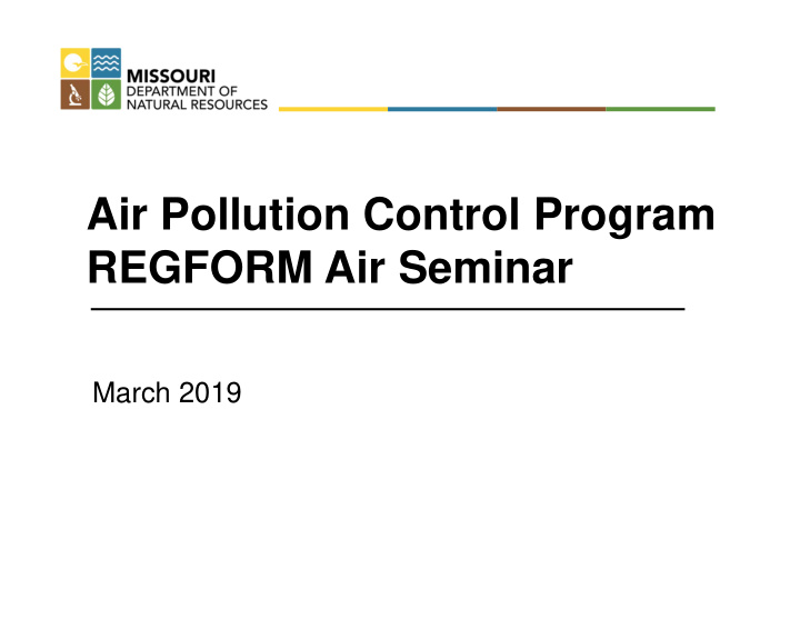 air pollution control program regform air seminar