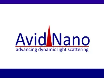 Contents  About Avid Nano  Dynamic Light Scattering  Products  Accessories  About Avid