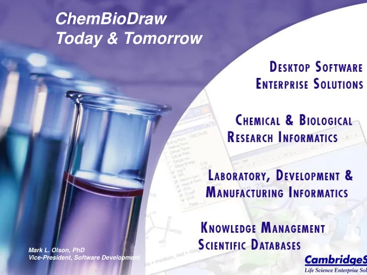 chembiodraw today tomorrow