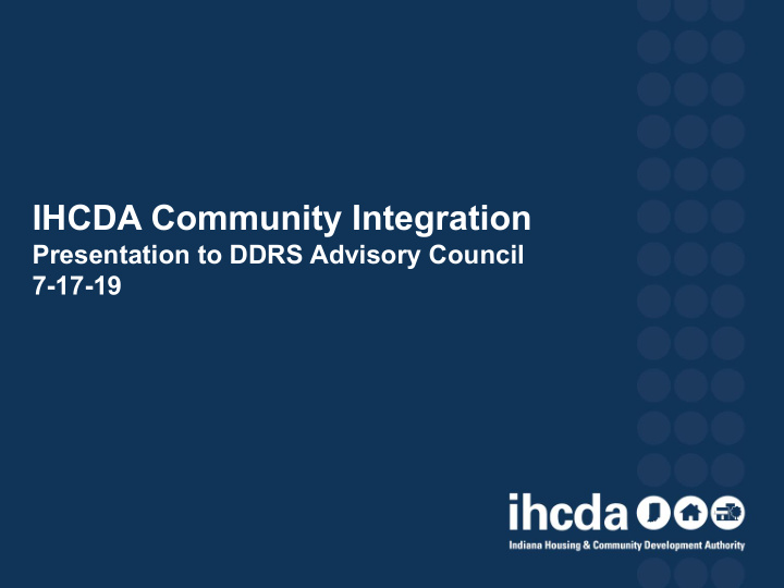 ihcda community integration