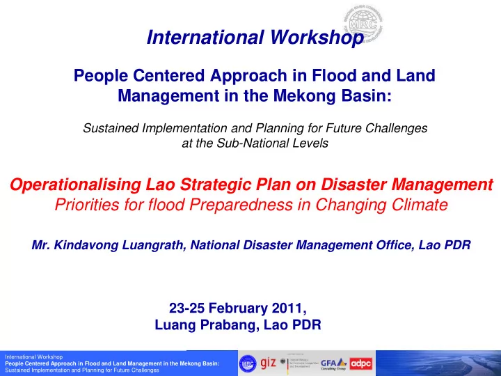 international workshop