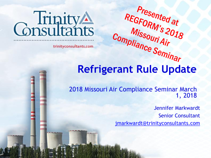 refrigerant rule update
