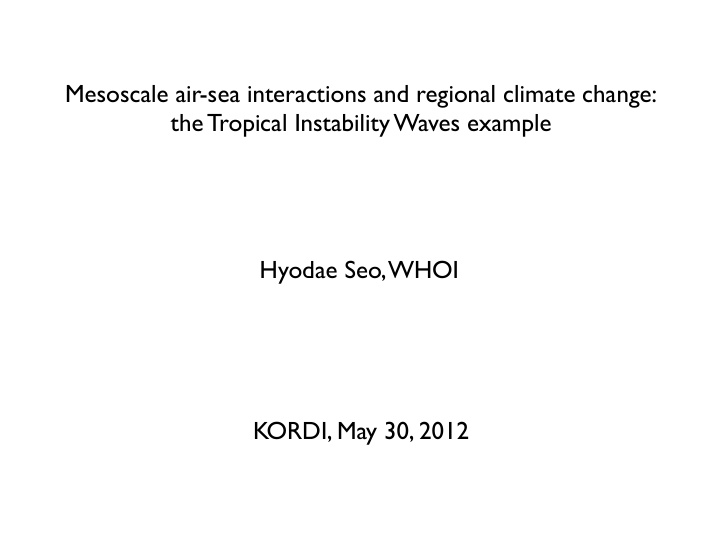 mesoscale air sea interactions and regional climate