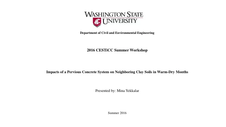 2016 cesticc summer workshop