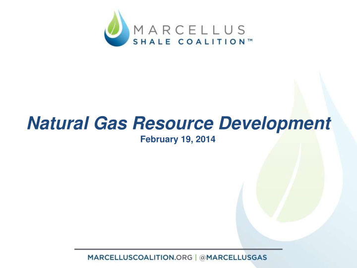 natural gas resource development