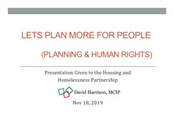 My Experience  Member, CIP, since 1986  Chair, CIP Healthy Communities Program, 2009-2014