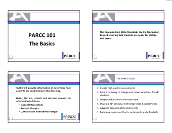 PARCC$101$  Classroom$AcNviNes$  Classroom$AcNviNes$