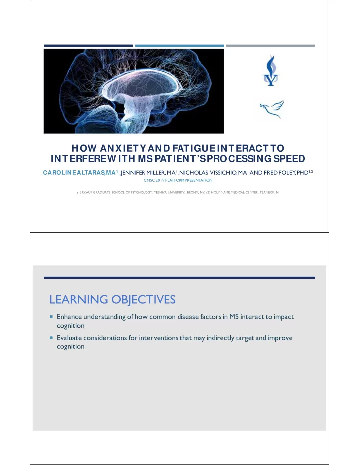 learning objectives