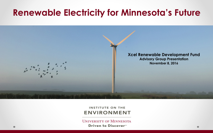 renewable electricity for minnesota s future