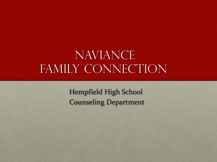 naviance family connection