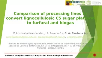 Comparison of processing lines to  convert lignocellulosic C5 sugar platform  to furfural and