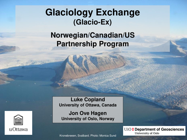 glaciology exchange