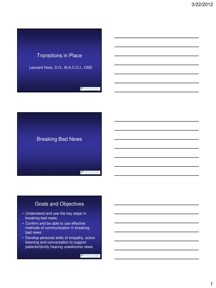 transitions in place