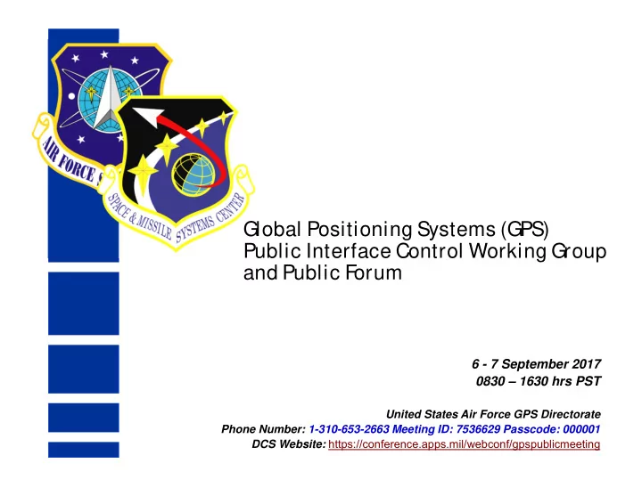 g lobal positioning systems g ps public interface control