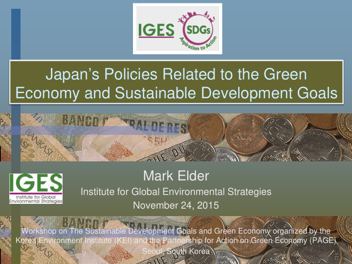 japan s policies related to the green economy and