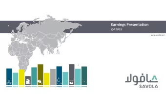 Earnings Presentation  Q4 2019  www.savola.com  DISCLAIMER This presentation contains