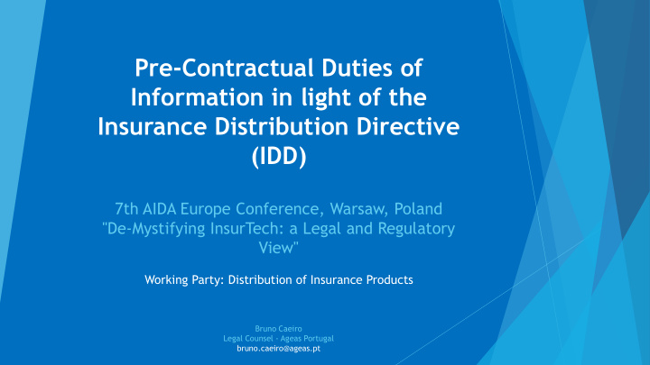 insurance distribution directive