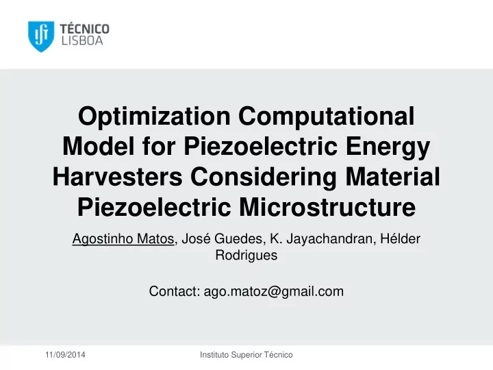 optimization computational