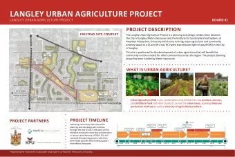 LANGLEY URBAN AGRICULTURE PROJECT  LANGLEY URBAN AGRICULTURE PROJECT  BOARD #1  PROJECT DESCRIPTION