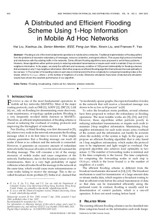 F LOODING is one of the most fundamental operations in  in moderately sparse graphs, the