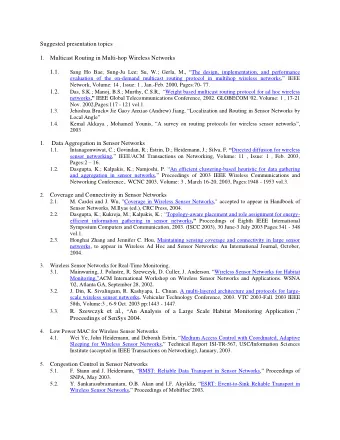 B. Hull et al.,  Techniques for Mitigating Congestion in Sensor Network , Proceedings of 5.3.
