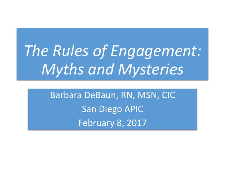 myths and mysteries