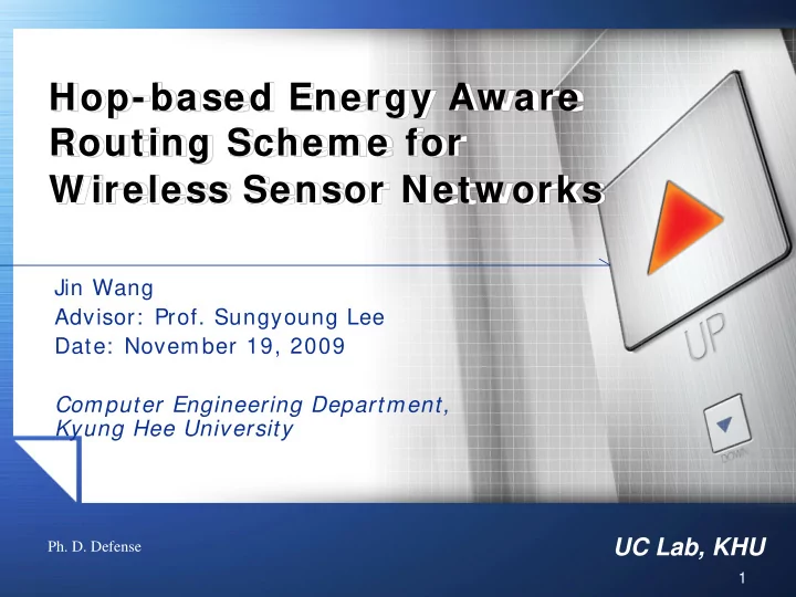 hop based energy aw are routing schem e for w ireless