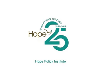 Hope Policy Institute  Snapshot:  Debt in the Deep South  Diane Standaert, Director, Hope Policy