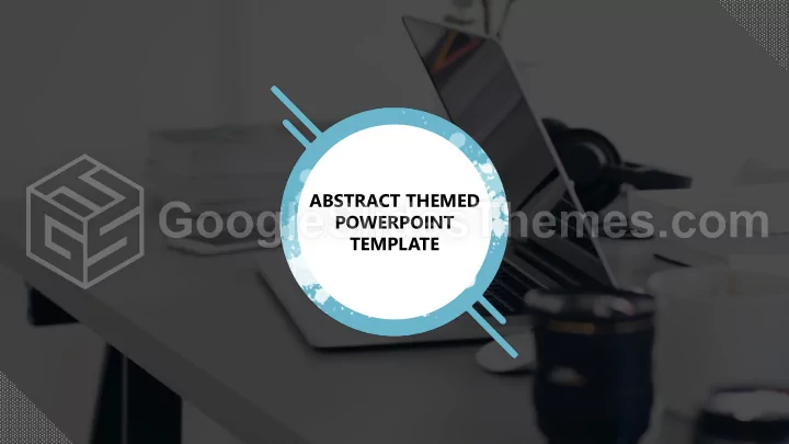 abstract themed powerpoint template content slide
